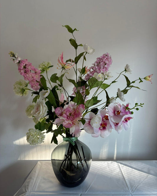 Pink Blush bouquet excl. vaas